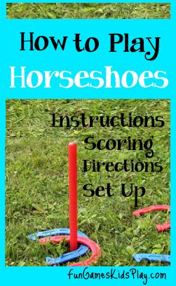 horseshoes and game area for the horseshoes game