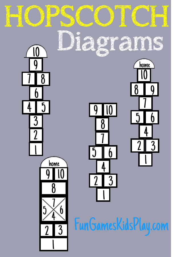 hopscotch diagrams and boards for the game of hopscotch