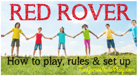Kids playing the red rover game